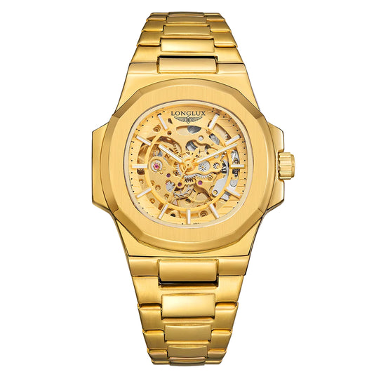 AW NCS-01 Skeleton Watch Gold Golden Dial