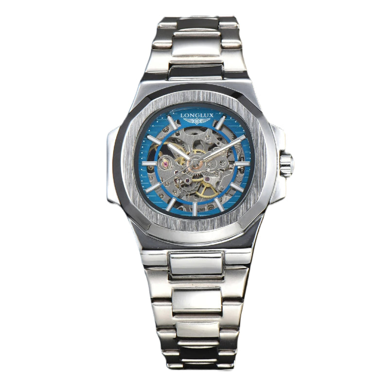 AW NCS-01 Skeleton Watch Steel Blue Dial